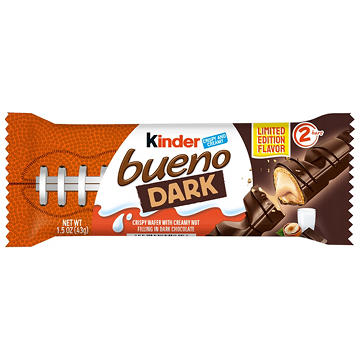 Kinder Bueno Dark Chocolate Crispy Wafer with Creamy Nut Filling