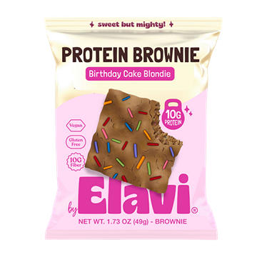 Elavi Birthday Cake Blondie  Protein Brownie
