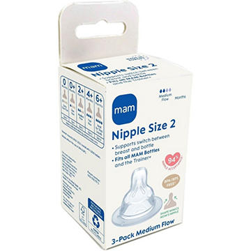 MAM Medium Flow Size 2 Nipples