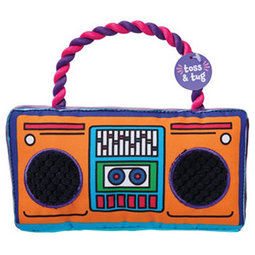 Woof & Whiskers Boombox With Rope Dog Toy