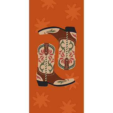 Destination Holiday Summer Beach Towel - Orange Boots