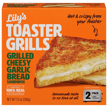 Lily's Toaster Grills Grilled Cheesy Garlic Bread Sandwiches