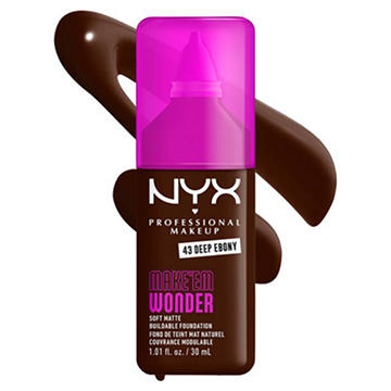 NYX Make 'Em Wonder 24 Hour True To Skin Foundation - Deep Ebony