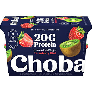 Chobani 20G Protein Strawberry Kiwi Low Fat Greek Yogurt