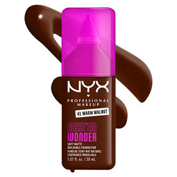 NYX Make 'Em Wonder 24 Hour True To Skin Foundation - Warm Walnut
