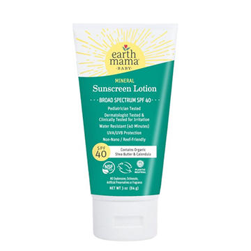 Earth Mama Baby Mineral Sunscreen Lotion - SPF 40