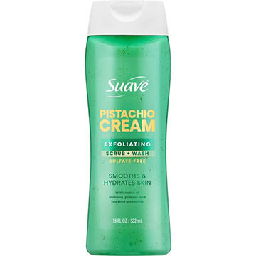 Suave Exfoliating Scrub & Body Wash - Pistachio Cream