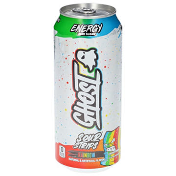 Ghost Sour Strips Rainbow Candy Energy Drink