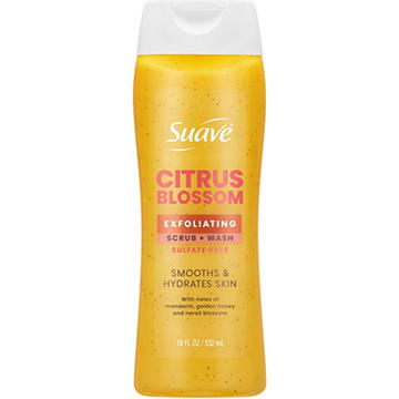 Suave Exfoliating Scrub & Body Wash - Citrus Blossom