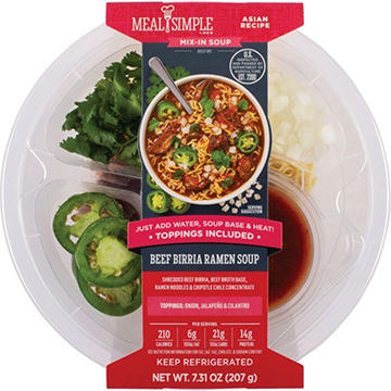 Meal Simple by H-E-B Beef Birria Mix-In Ramen Style Bowl