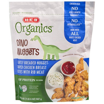 H-E-B Organics Frozen Chicken Dino Nuggets