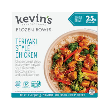 Kevin's Natural Foods 25g Protein Teriyaki Style Chicken Frozen Meal