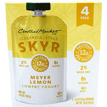 Central Market 12g Protein Skyr Lowfat Yogurt Pouch - Meyer Lemon