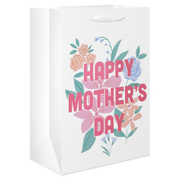 American Greetings Medium Mother's Day Gift Bag - Pastel Floral Print
