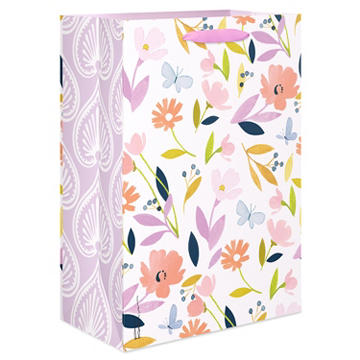American Greetings Medium Mother's Day Gift Bag - Floral on White