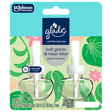 Glade PlugIn Scented Oil Refills - Lush Greens & Water Lotus