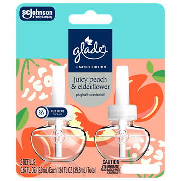 Glade PlugIn Scented Oil Refills - Juicy Peach & Elderflower