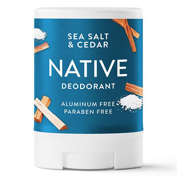 Native Travel Size Aluminum Free Deodorant Solid - Sea Salt And Cedar