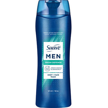 Suave Men Body & Face Wash - Fresh Defense
