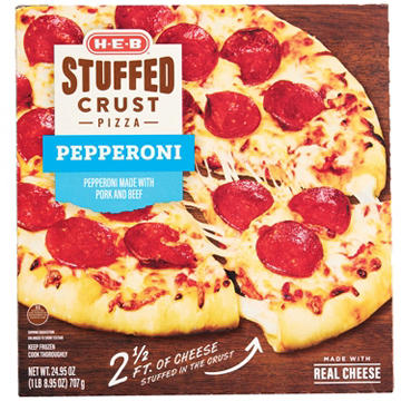 H-E-B Stuffed Crust Pepperoni Pizza