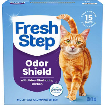 Fresh Step Odor Shield Multi-Cat Clumping Litter - Febreze Scent