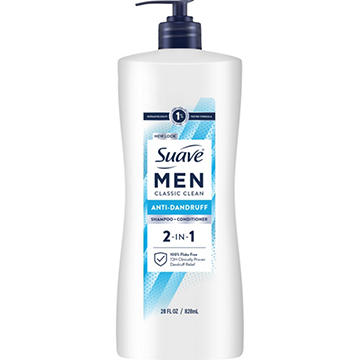 Suave Men's Classic Clean Anti-Dandruff 2-in-1 Shampoo & Conditioner