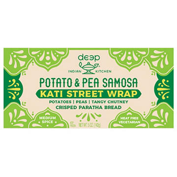 Deep Indian Kitchen Potato & Pea Samosa Kati Street Wrap