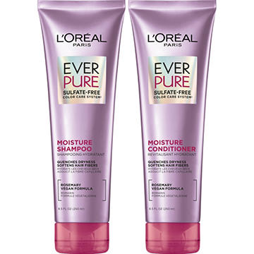 L'Oréal Paris Ever Pure Sulfate Free Color Care Moisture Shampoo & Conditioner 2 pk