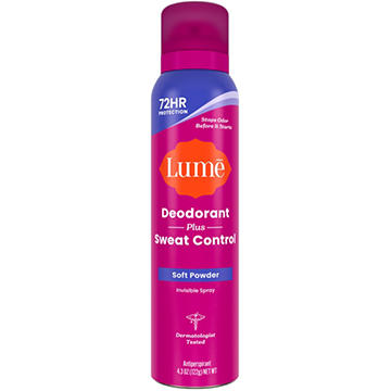Lume Women Sweat Control Deodorant Spray - Soft Powder