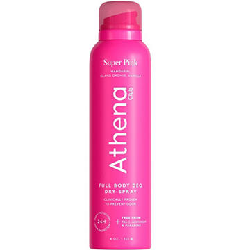 Athena Club Aluminum Free Full Body Dry Spray Deodorant - Super Pink