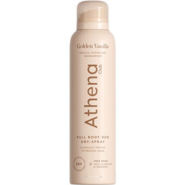 Athena Club Aluminum Free Full Body Dry Spray Deodorant - Golden Vanilla