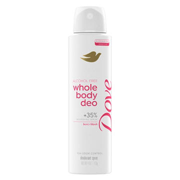 Dove Aluminum Free Sensitive Whole Body Deodorant Spray - Berry Blush