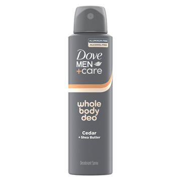 Dove Men+Care Aluminum Free Whole Body Deodorant Spray - Cedar & Shea Butter