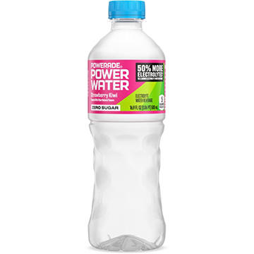 Powerade Zero Sugar Power Water Strawberry Kiwi Electrolyte Beverage 6 pk Bottles