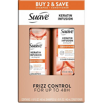 Suave Keratin Infusion Smoothing Shampoo & Conditioner 2 pk