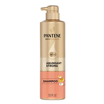 Pantene Abundant & Strong Shampoo with Pro-Vitamin B5 Complex and Niacinamide, 13.5 oz