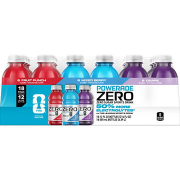 Powerade Zero Sports Drink Variety Pack 18 pk Bottles