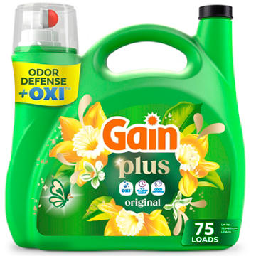 Gain Plus Oxi Liquid Laundry Detergent, 75 Loads - Original