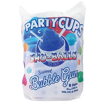 Sno-Balls To Go Sweet Bubble Gum Party Cups