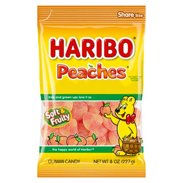 Haribo Peaches Gummi Candy - Share Size