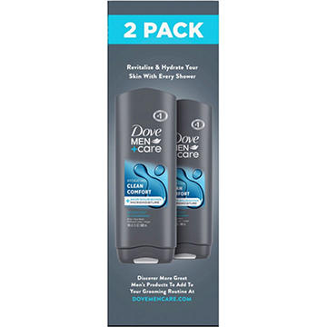 Dove Men+Care Face & Body Wash - Clean Comfort, 2 pk