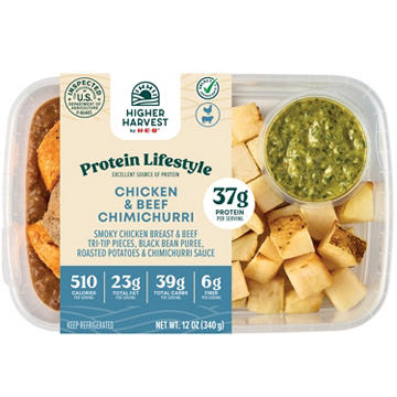 Higher Harvest by H-E-B 37g Protein Lifestyle Meal - Chicken & Steak Chimichurri