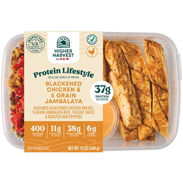 Higher Harvest by H-E-B 37g Protein Lifestyle Meal - Blackened Chicken Jambalaya