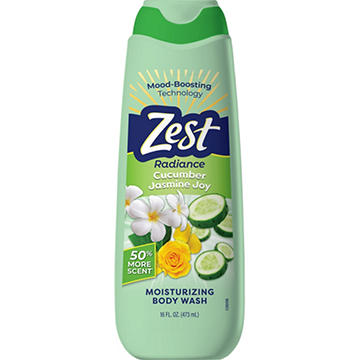 Zest Radiance Moisturizing Body Wash - Cucumber Jasmine Joy