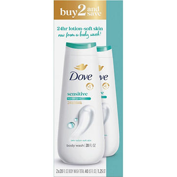 Dove Sensitive Body Wash 2 pk
