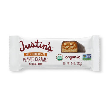 Justin's Organic Milk Chocolate Peanut Caramel Nougat Bar