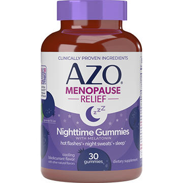 Azo Menopause Relief Nighttime Gummies - Blackcurrant