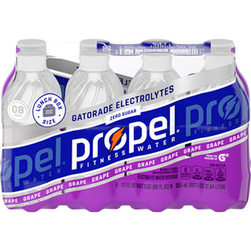 Propel Zero Sugar Grape Water Beverage 8 pk Bottles