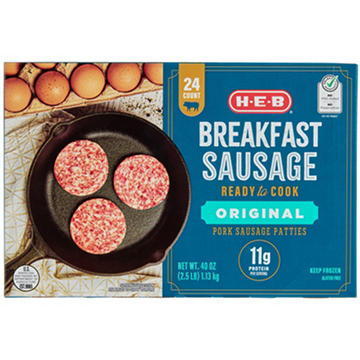 H-E-B Breakfast Sausage Patties - Original 