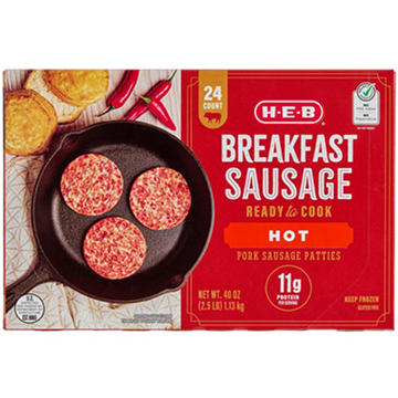 H-E-B Breakfast Sausage Patties - Hot